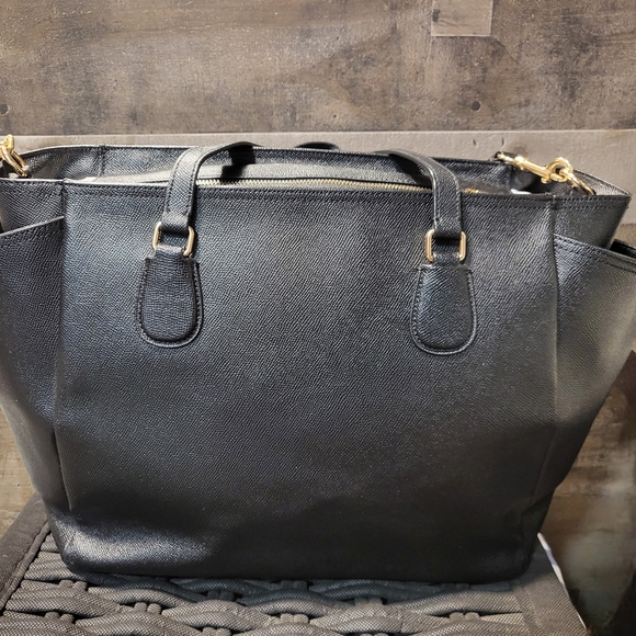 Coach Black Leather Tote Bag - Picture 3 of 8